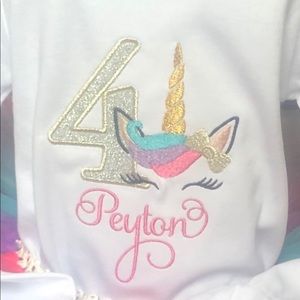 Personalized embroidered Unicorn Shirt